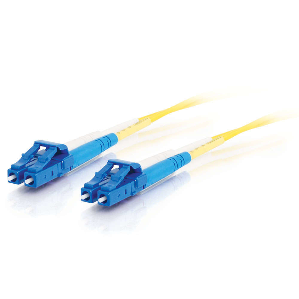 C2G LC-LC 9/125 OS1 Duplex Singlemode PVC Fiber Optic Cable (LSZH) - Patch cable - singlemode LC (M) to singlemode LC (M) - 3 m - fiber optic - duplex - 9 / 125 microns - OS1 - halogen free - yellow