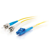 C2G LC-ST 9/125 OS1 Duplex Singlemode PVC Fiber Optic Cable (LSZH) - Patch cable - singlemode ST (M) to singlemode LC (M) - 10 m - fiber optic - duplex - 9 / 125 microns - OS1 - halogen free - yellow