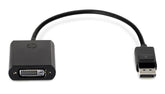 HP DisplayPort to DVI Adapter - DisplayPort Adapter - DisplayPort (M) to DVI-D (F) - Black - for ProBook 64X G4, 650 G4, 650 G5, ZBook 14 G2, 14u G4, 15 G2, 15u G2, 15u G3, 15uG4, 17G3