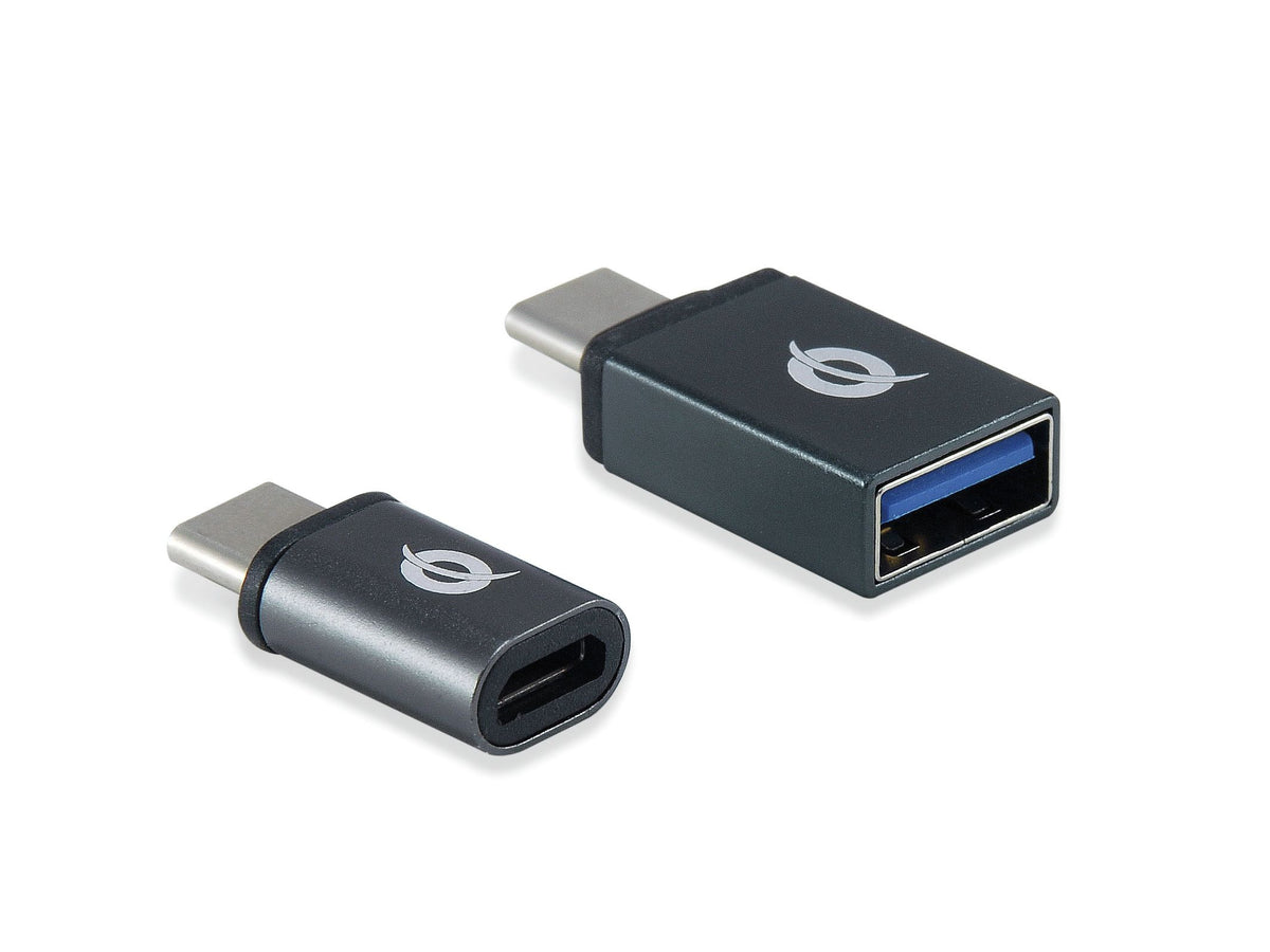 CONCEPTRONIC DONN04G USB-C OTG 2-Pack Adapter, USB-C to A &amp; USB-C to Micro USB