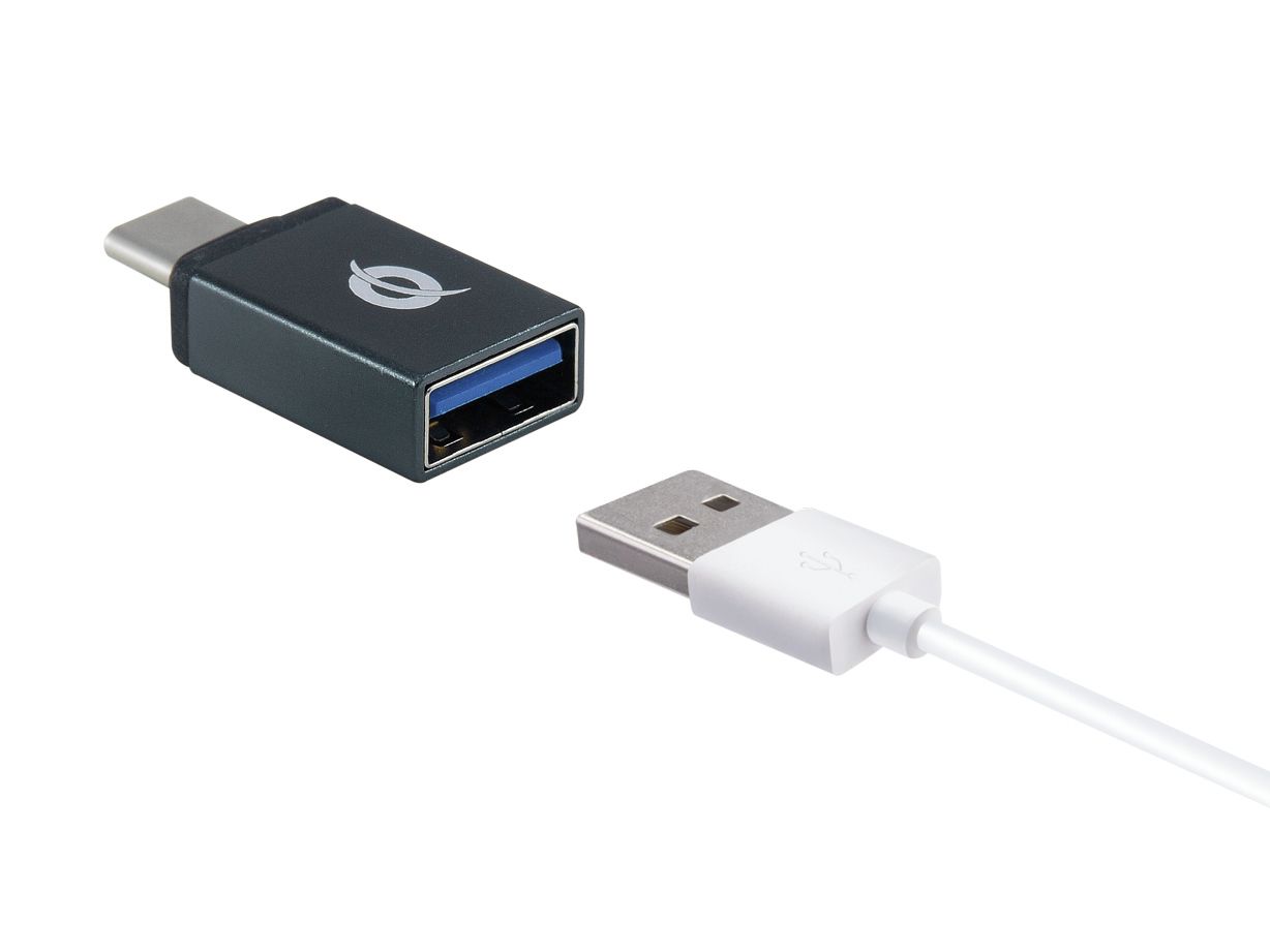 CONCEPTRONIC DONN04G Paquete de 2 adaptadores USB-C OTG, USB-C a A y USB-C a Micro USB