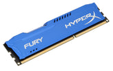 HyperX FURY - DDR3 - module - 4 GB - 240 pin DIMM - 1600 MHz / PC3-12800 - CL10 - 1.5 V - unbuffered - no ECC - blue