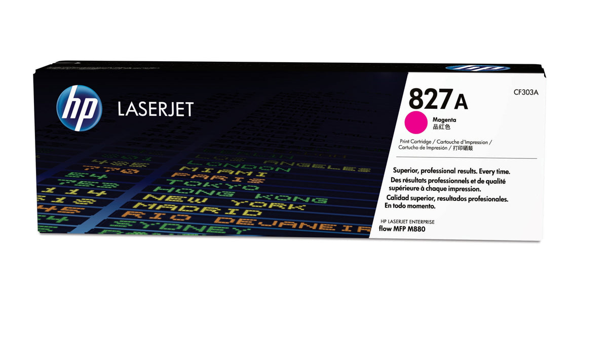 HP 827A - Magenta - Genuine - LaserJet - Toner Cartridge (CF303A) - for Color LaserJet Managed Flow MFP M880, LaserJet Enterprise Flow MFP M880