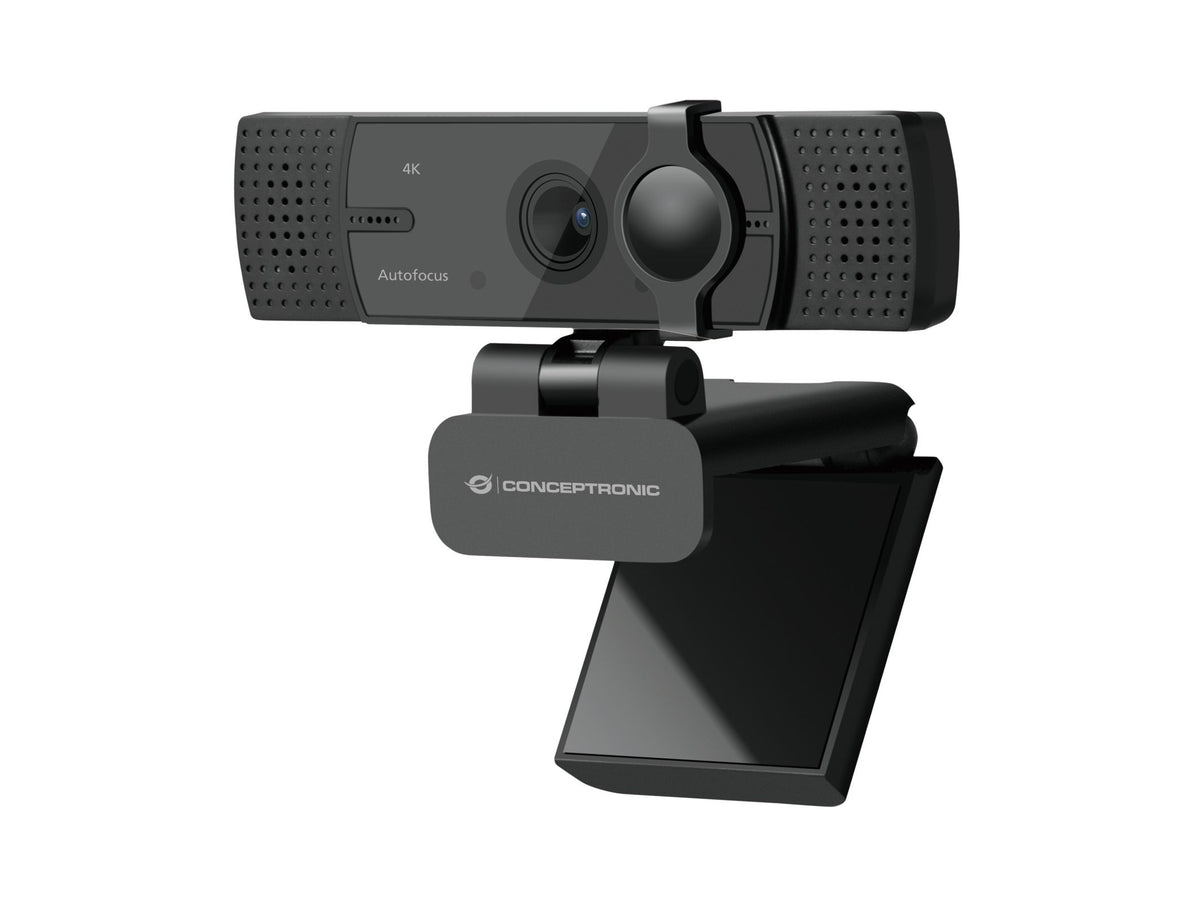 WebCam CONCEPTRONIC 4K Ultra HD Autofocus Gran Angular, Doble Micrófono AMDIS08B