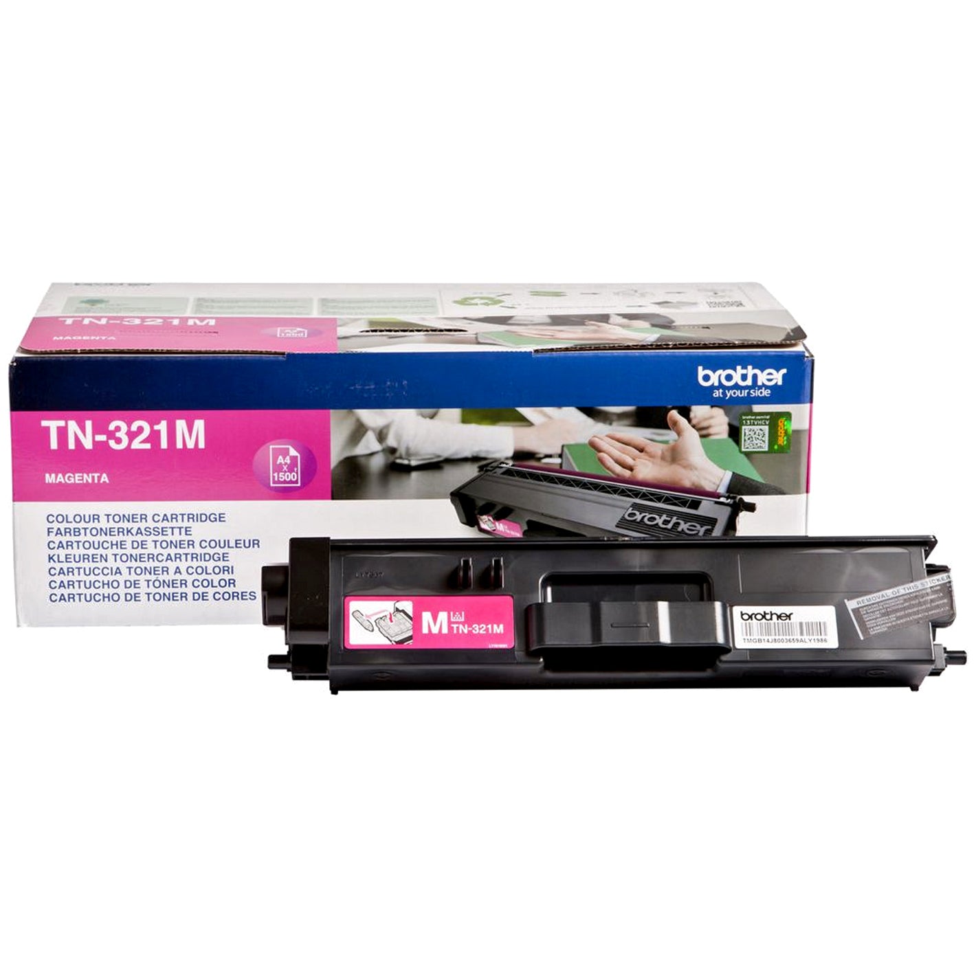 Brother TN321M - Magenta - original - cartucho de toner - para Brother DCP-L8400, DCP-L8450, HL-L8250, HL-L8350, MFC-L8650, MFC-L8850