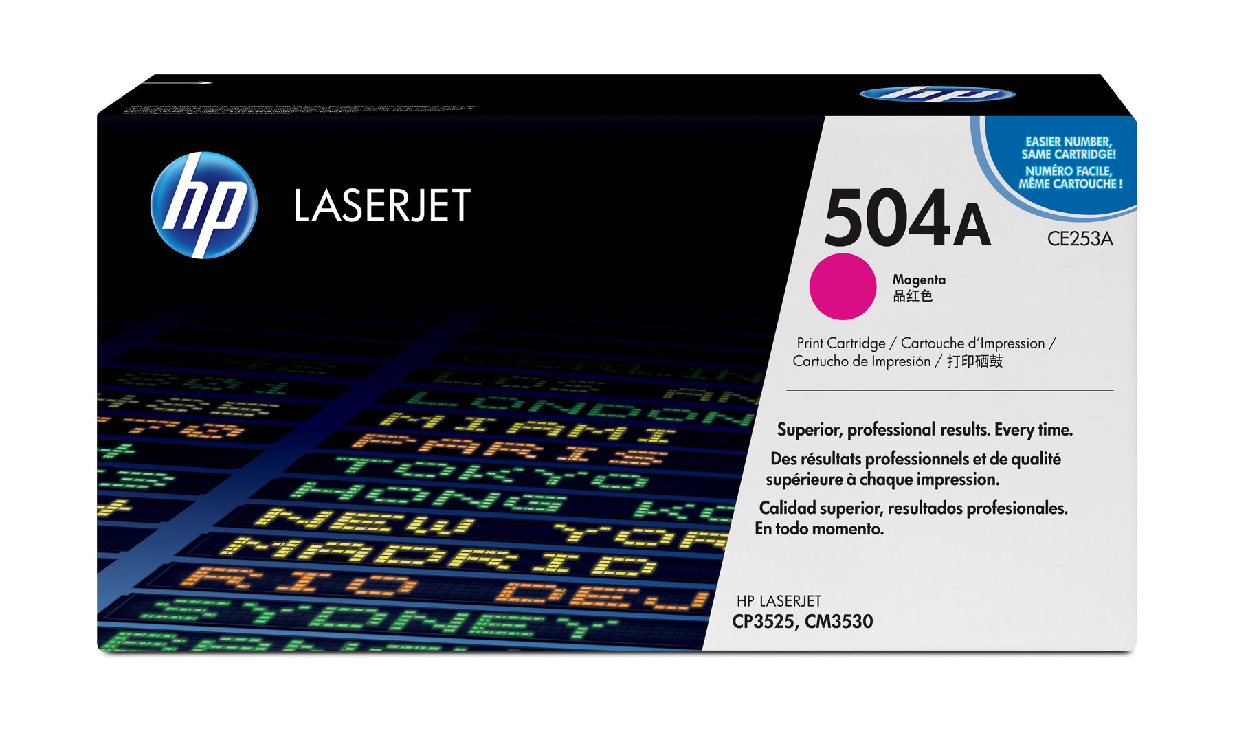 HP 504A - Magenta - original - LaserJet - cartucho de toner (CE253A) - para Color LaserJet CM3530 MFP, CM3530fs MFP, CP3525, CP3525dn, CP3525n, CP3525x