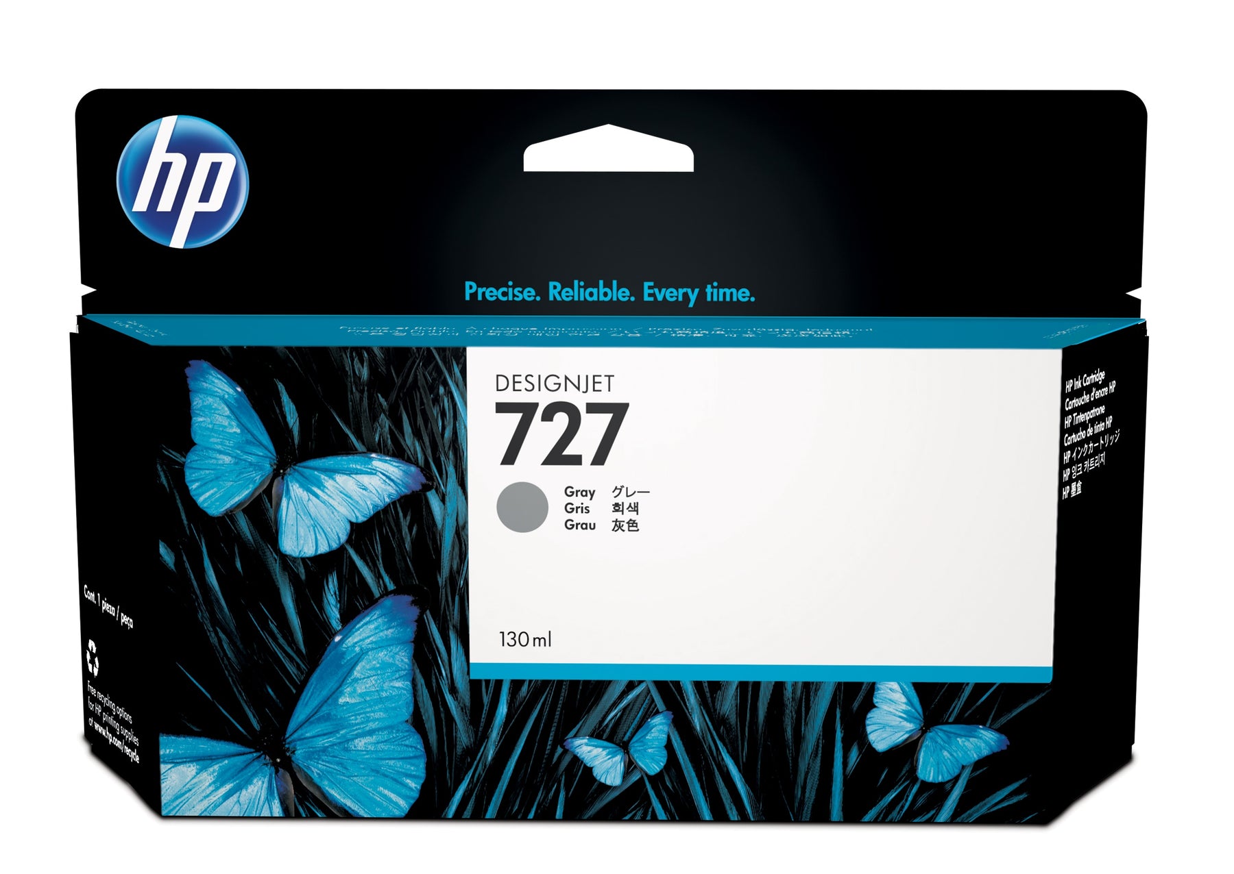 HP 727 - 130 ml - gray - original - DesignJet - ink cartridge - for DesignJet T1500, T1530, T2500, T2530, T920, T930