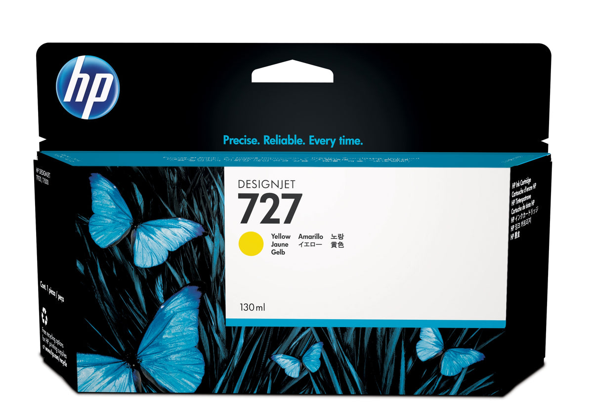 HP 727 - 130 ml - yellow - original - DesignJet - ink cartridge - for DesignJet T1500, T1530, T2500, T2530, T920, T930