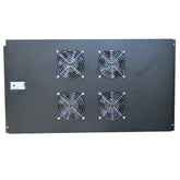 WP RACK Fan Tray For RSA (1200 Depth) Racks With 4 Fans And Thermostat, Black Ral 9005