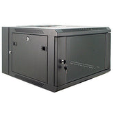 Double Section wall rack WP RACK 19\" RWD Series 6U WxDxH: 600x550x370 mm, Black RAL 9005