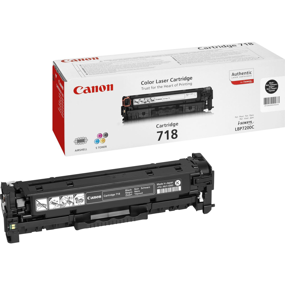 TONER CANON NEGRO 718 LBP7200CDN/MF8300