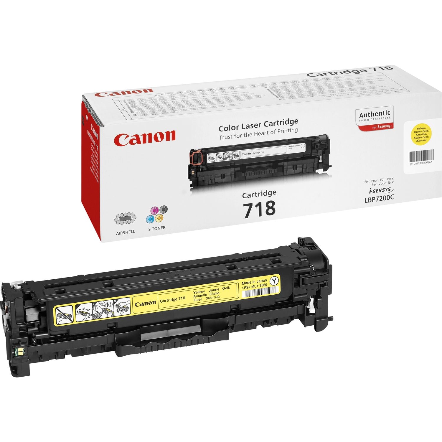 CANON TONER YELLOW 718 LBP7200CDN/MF8300