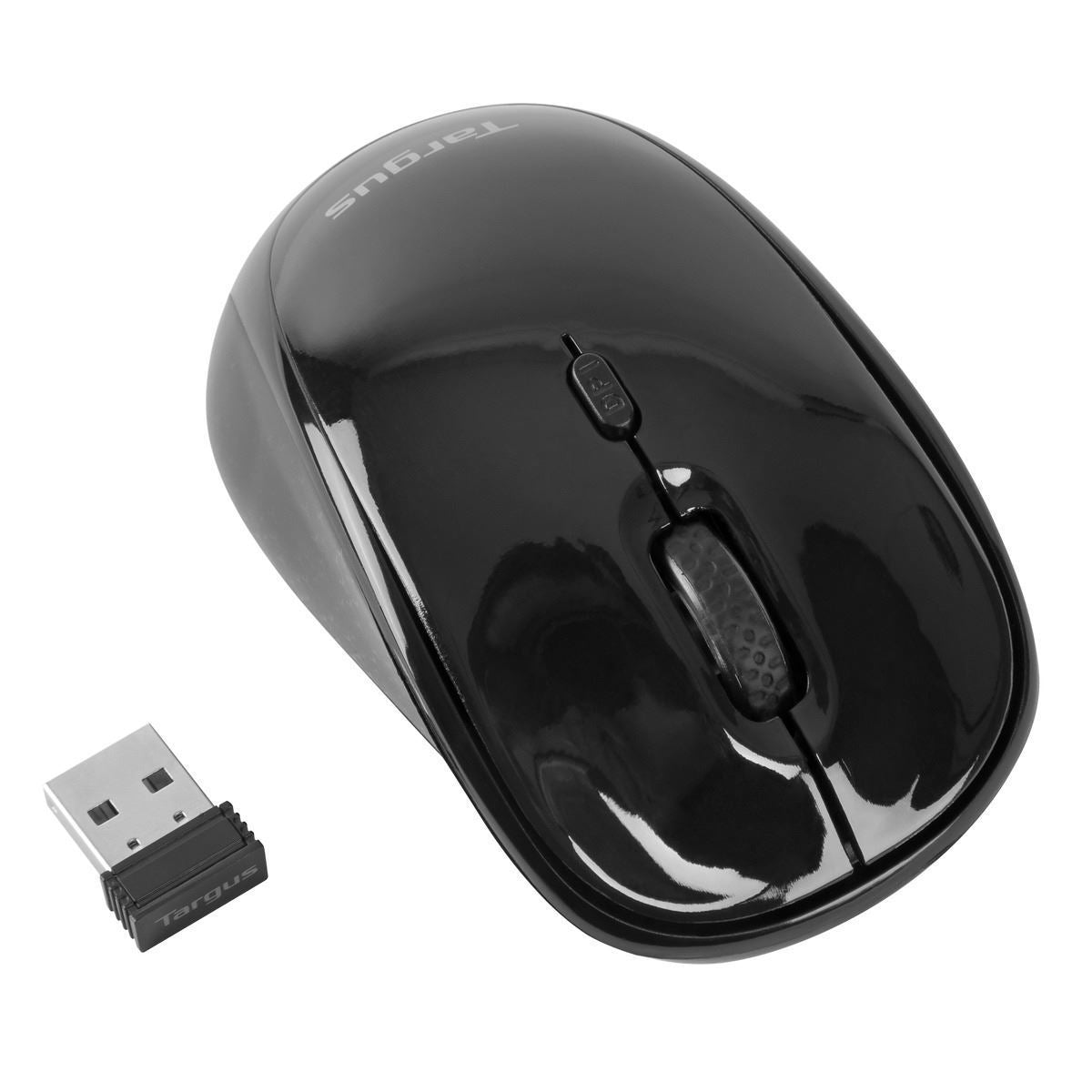 Targus - Mouse - right- and left-handed - optical - wireless - 2.4 GHz - USB wireless receiver - black