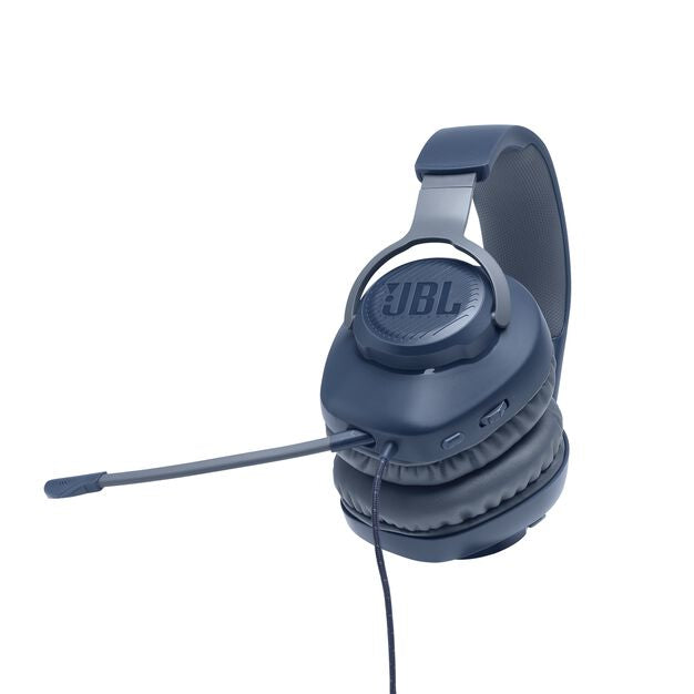 JBL Quantum 100 Over Ear Wired Gaming Headphones - Blue