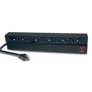 APC Basic Rack-Mount PDU - Power distribution range (rack mountable) - AC 120 V - 2.4 kW - input: NEMA 5-20 - output connectors: 10 (NEMA 5-20) - 1U - 19" - 3.7 m cable - black - for P/N: SMTL1000RMI2UC, SMX1000C, SMX1500RM2UC, SMX1