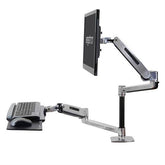 Ergotron WorkFit-LX - Standing Desktop Converter - Polished Aluminum