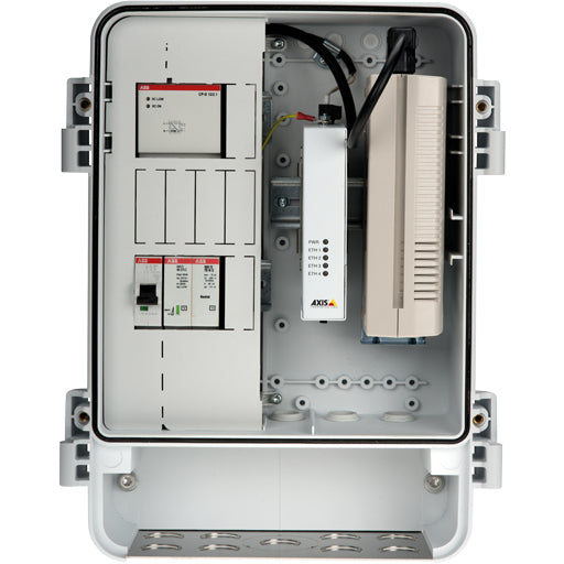 AXIS T98A18-VE Media Converter Cabinet A - Conversor de media de fibra - GigE - 10Base-T, 100Base-TX, 1000Base-X, 100Base-X - 2 portas - RJ-45 / SFP (mini-GBIC)