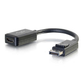 C2G 8in DisplayPort to HDMI Adapter Converter - M/F - Display Adapter - DisplayPort Male to HDMI Female - 20.3 cm - Shielded - Black