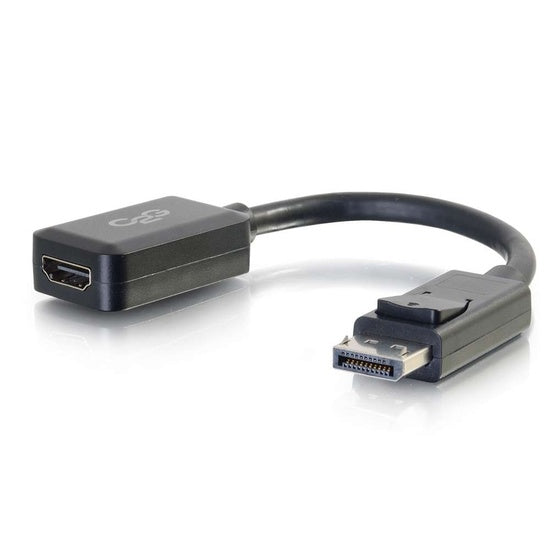 C2G 8in DisplayPort to HDMI Adapter Converter - M/F - Display Adapter - DisplayPort Male to HDMI Female - 20.3 cm - Shielded - Black