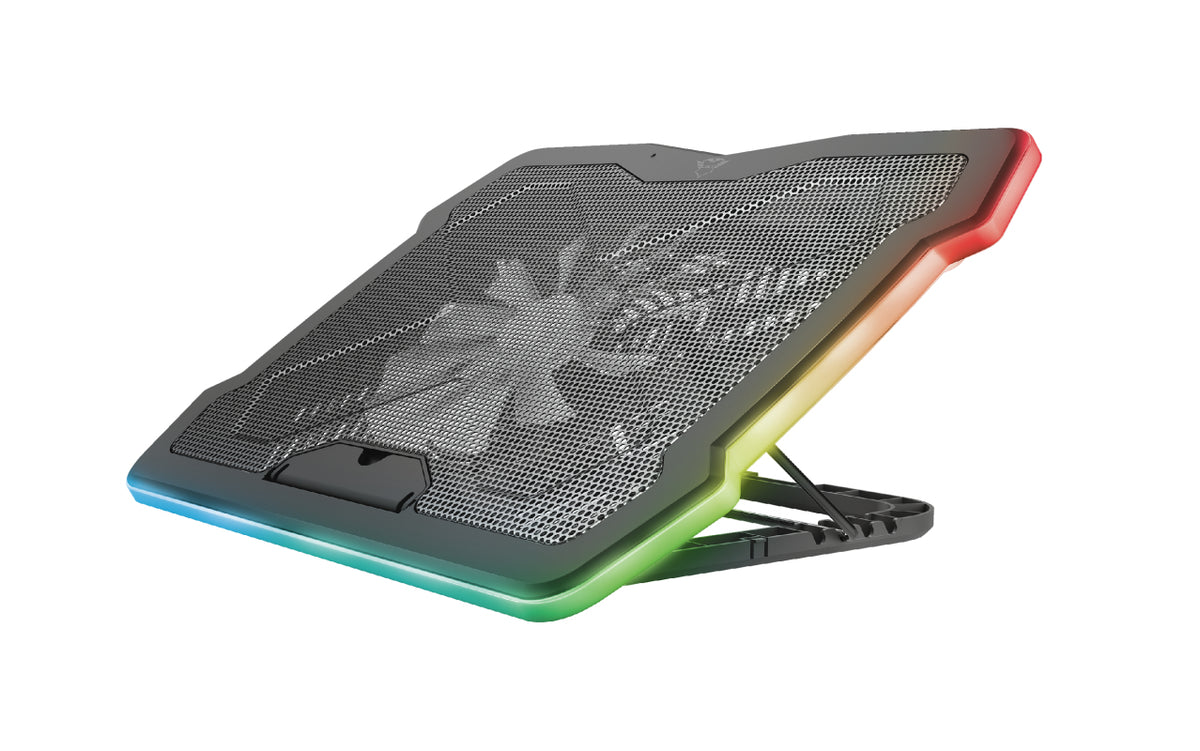 TRUST GXT1126 AURA Laptop Cooler Stand con iluminación multicolor