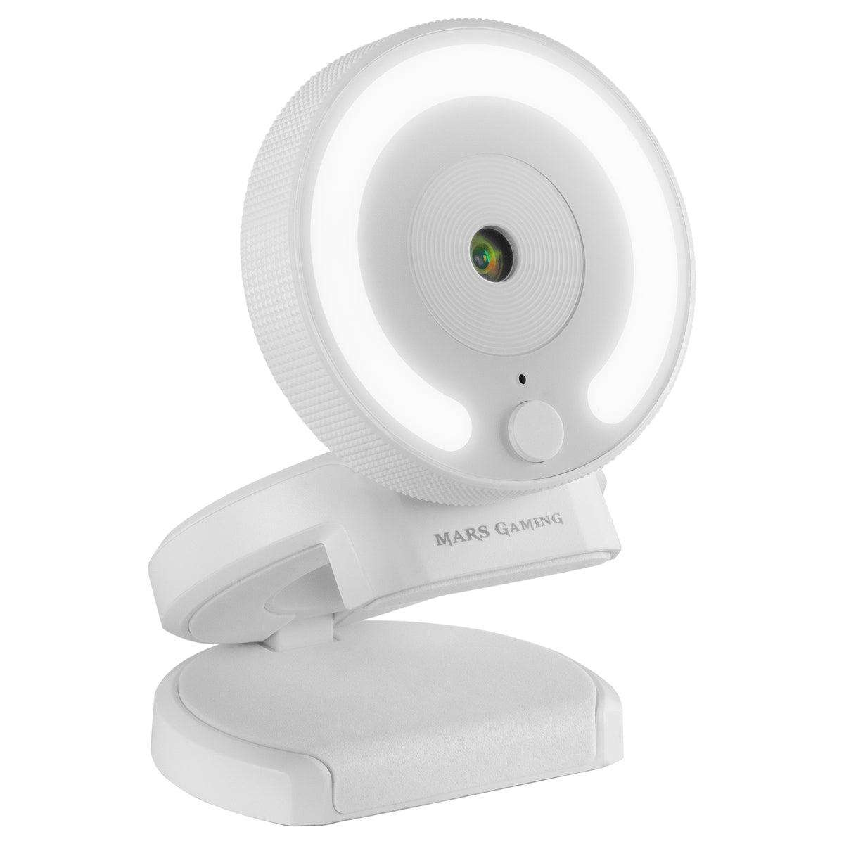 Webcam MARS GAMING MWPRO PRO 1920X1080 FHD, LIGHT RING, 90º FOV, GLASS, WHITE