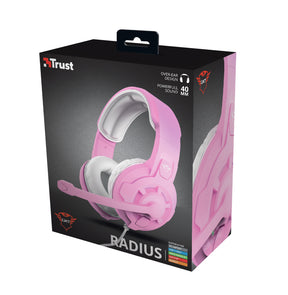 Auscultadores TRUST Gaming GXT411P Radius Pink