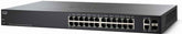 Cisco 220 Series SF220-24 - Switch - Admin - 24 x 10/100 + 2 x Gigabit SFP combo - escritorio, montaje en riel