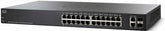 Cisco 220 Series SF220-24P - Interruptor - Administrado - 24 x 10/100 (PoE) + 2 x combo Gigabit SFP - desktop, montável em trilho - PoE (180 W)