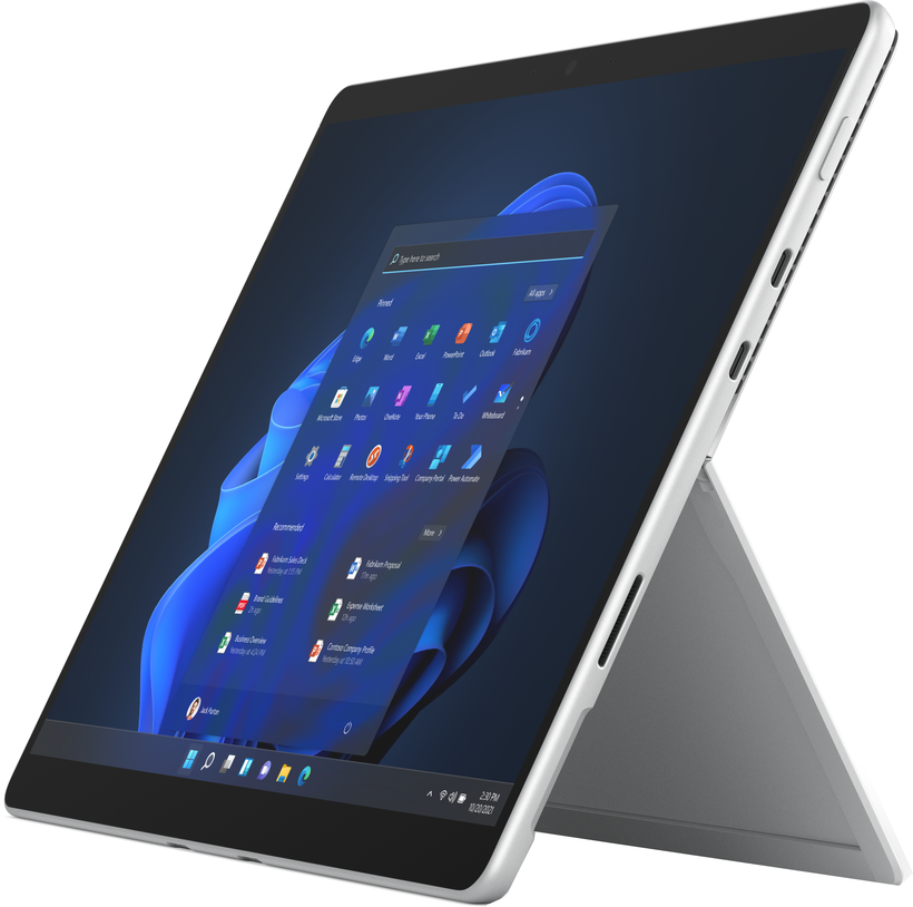 Microsoft Surface Pro 8 - Tablet - Intel Core i5 1145G7 - Evo - Win 10 Pro - Iris Xe Graphics - 8 GB RAM - 256 GB SSD - 13" touch screen 2880 x 1920 @ 120 Hz - Wi-Fi 6 - platinum - commercial