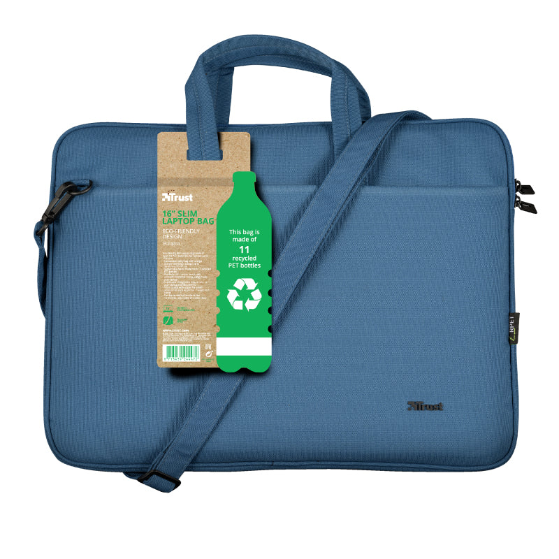 TRUST Bologna laptop bag 16P ECO Blue