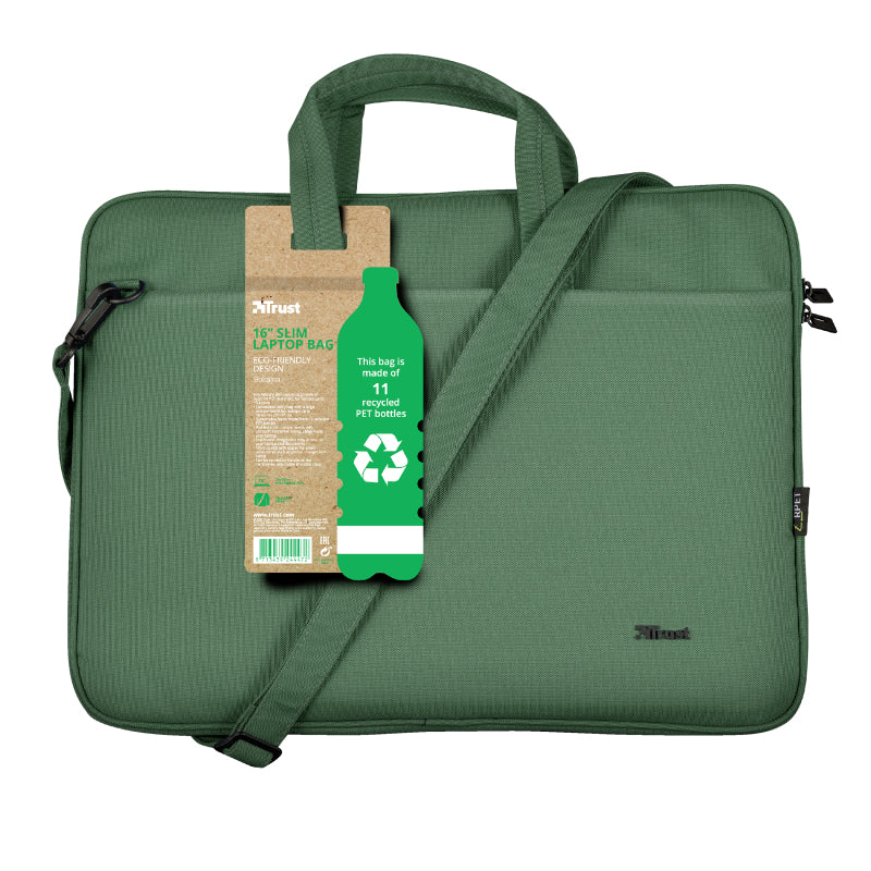 Maletín para portátil TRUST Bologna 16P ECO Verde