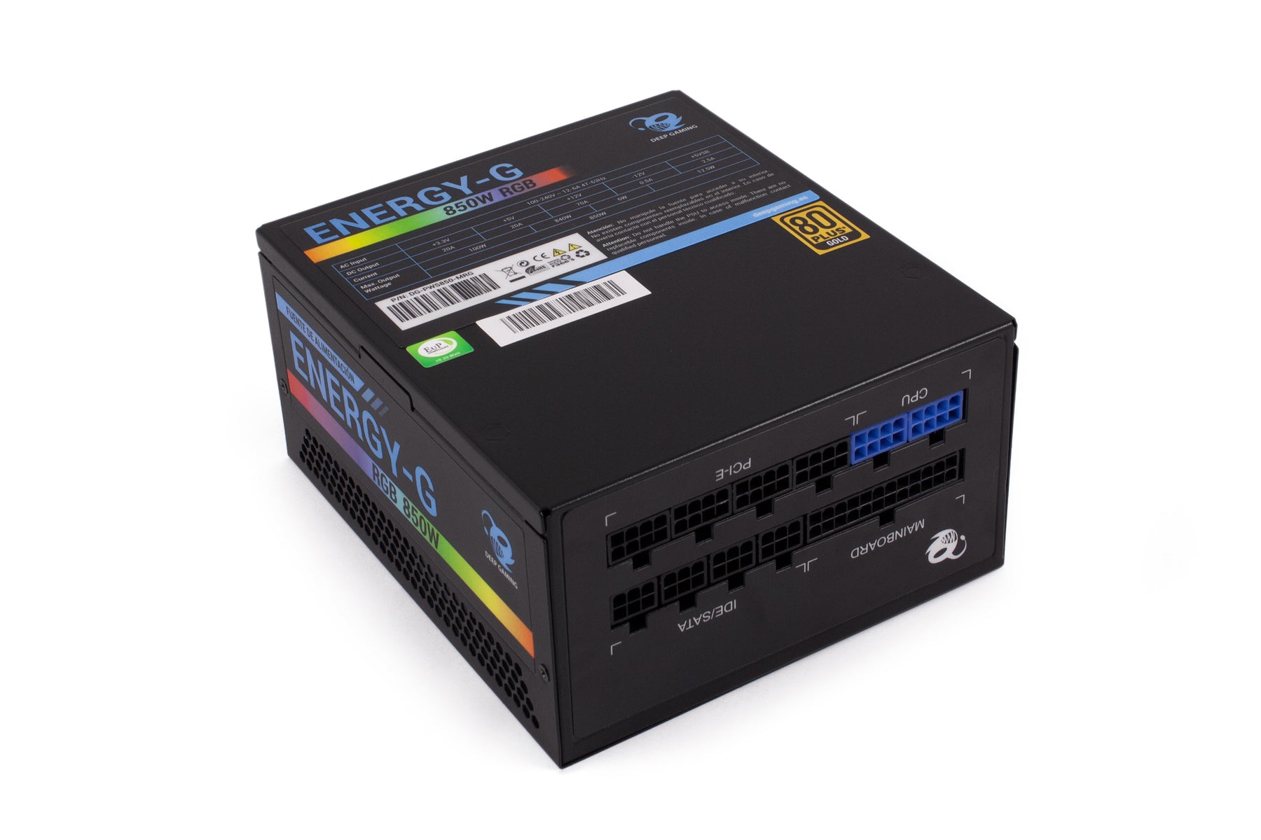 Fuente de comida 850W CoolBox ATX DG ENERGY-G RGB 80+ ORO