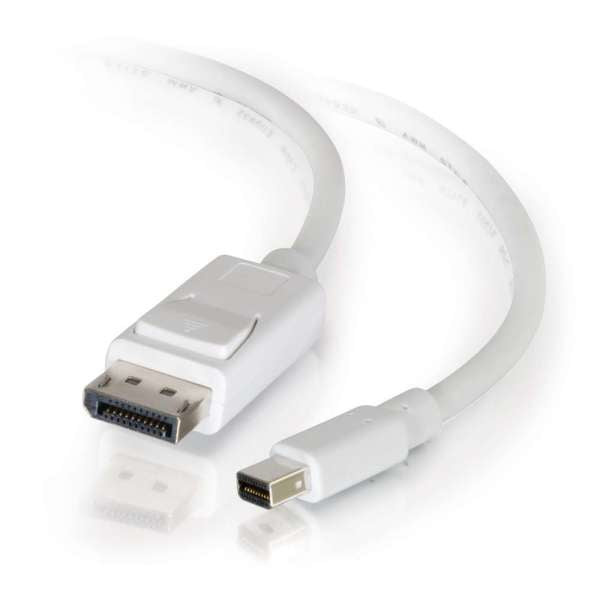 C2G 1m Mini DisplayPort a DisplayPort Cable Adaptador 4K UHD - Blanco - Cable DisplayPort - Mini DisplayPort (M) a DisplayPort (M) - 1 m - blanco