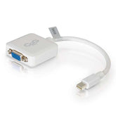 Adaptador Mini DisplayPort a VGA C2G de 20 cm - Conversor Thunderbolt a VGA M/F - Blanco - Cable DisplayPort - Mini DisplayPort (M) a HD-15 (VGA) (F) - 20 cm - blanco