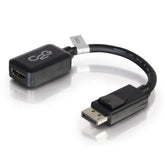 C2G 20cm DisplayPort to HDMI Adapter - DP Male to HDMI Female - Black - Cable DisplayPort - DisplayPort (M) to HDMI (F) - 20 cm - black