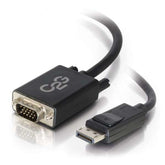 C2G 2m DisplayPort to VGA Adapter Cable - DP to VGA - Black - Cabo DisplayPort - DisplayPort (M) para HD-15 (VGA) (M) - 2 m - preto