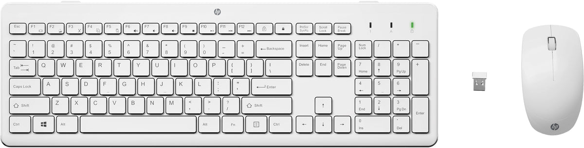 HP 230 Wireless Keyboard with Mouse Combo (White) PORT