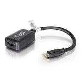 C2G 20cm Mini DisplayPort to HDMI Adapter - Thunderbolt to HDMI Converter M/F - Black - Cable DisplayPort - Mini DisplayPort (M) to HDMI (F) - 20 cm - black