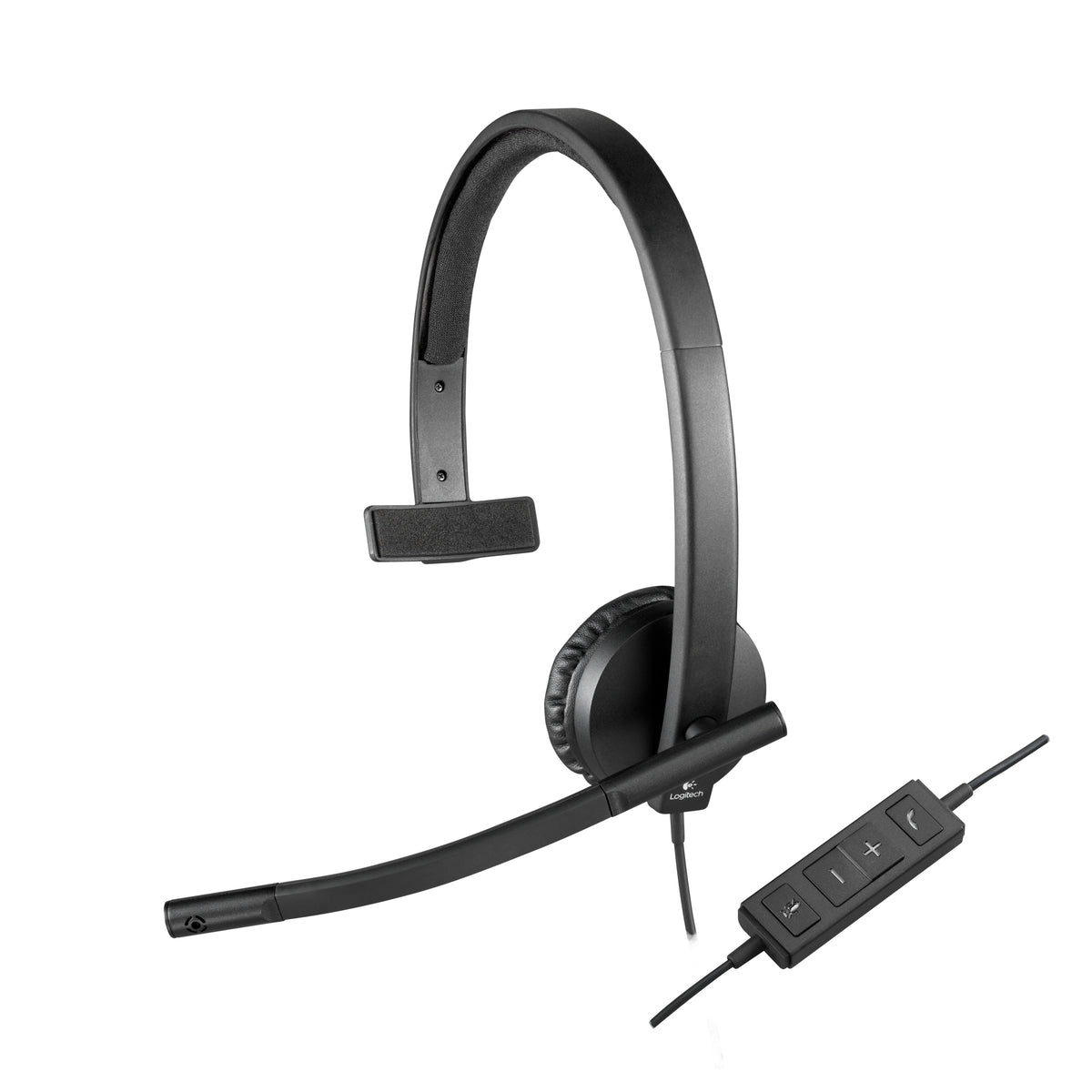 Logitech USB Headset H570e - Auscultadores - no ouvido - com cabo