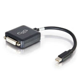 C2G 20cm Mini DisplayPort to DVI Adapter - Thunderbolt to Single Link DVI-D Converter M/F - Black - DisplayPort Cable - Mini DisplayPort (M) to DVI-D (F) - 20 cm - black