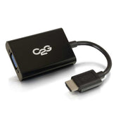 C2G HDMI to VGA and Stereo Audio Adapter Converter Dongle - Conversor de vídeo - HDMI - HDMI, VGA - preto