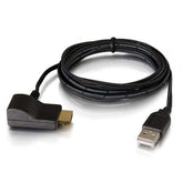 C2G USB Powered HDMI Voltage Inserter - Video/Audio Adapter - TAA Compliant - HDMI Female to USB, HDMI Male - 1.8m - Black