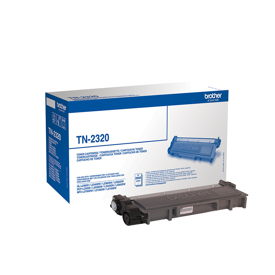 Brother TN2320 - Negro - original - cartucho de tóner - para Brother DCP-L2500, L2520, L2560, HL-L2300, L2340, L2360, L2365, MFC-L2700, L2720, L2740