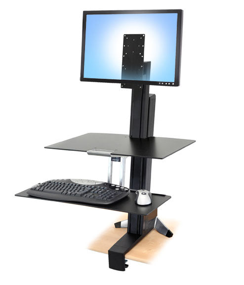 Ergotron - Hardware de montaje (soporte, espaciador de hueco) - para pantalla LCD - kit de usuario alto - acero sólido - negro - montaje en estación de trabajo