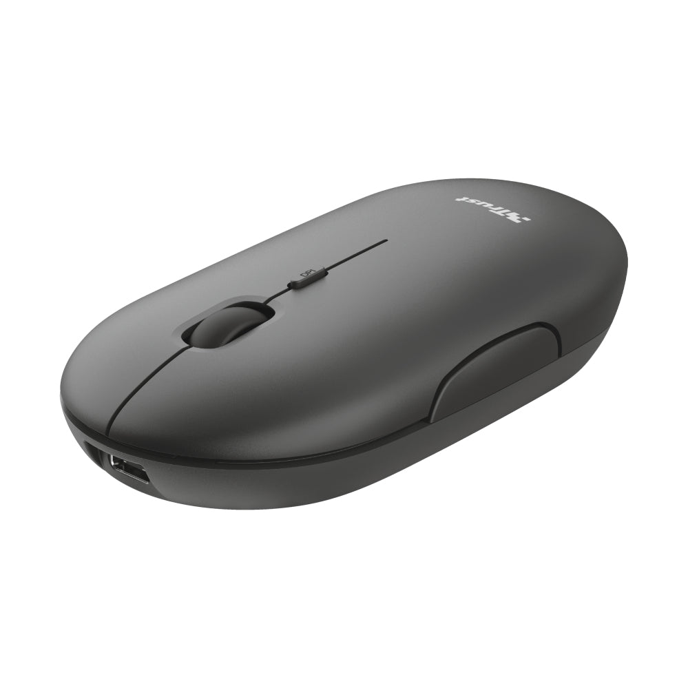 Ultraslim Wireless Rechargeable Mouse PUCK - Black