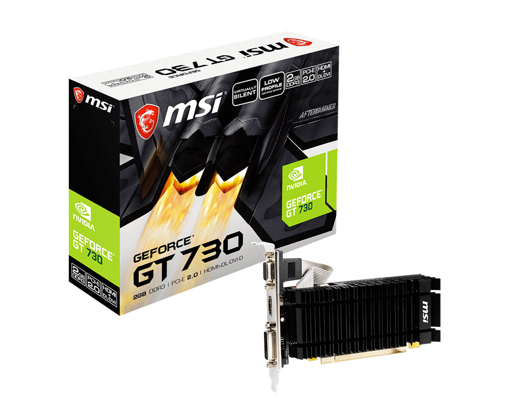 VGA MSI GT730 2GB DDR3 VGA/DVI/HDMI Perfil bajo