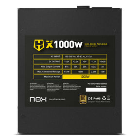 Food Source 1000W ATX NOX Hummer X 1000W Modular 80PLUS Gold