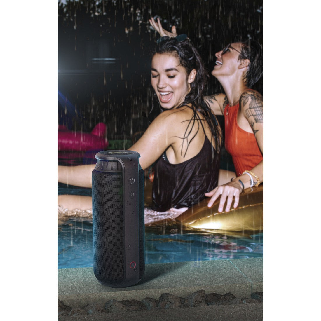 HAMA Altavoz Bluetooth \"Pipe 2.0\", resistente al agua, 24 W, negro