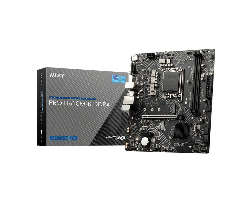 MB MSI PRO H610M-B DDR4 SKT 1700 2xDDR4 VGA/HDMI mATX
