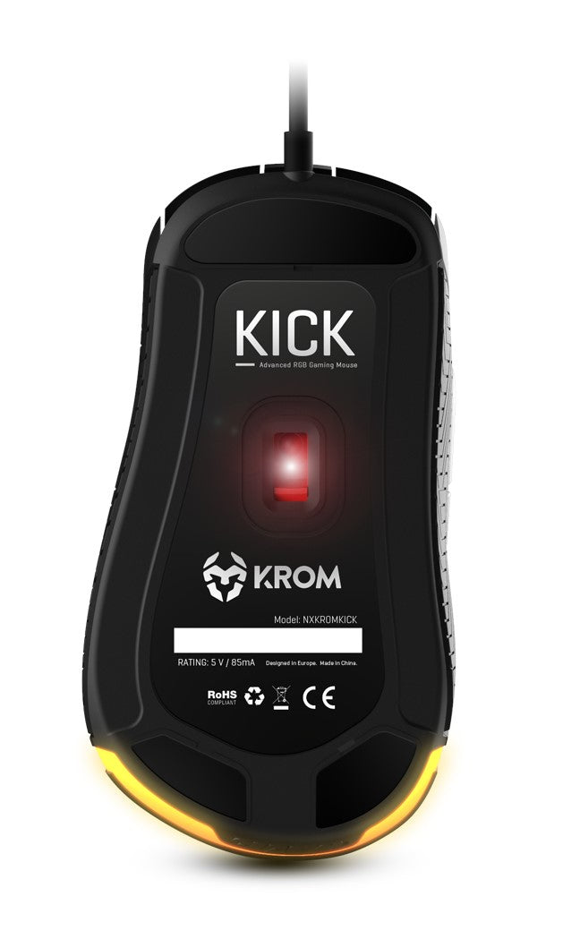 Ratón NOX Krom Kick RGB Advd. Ratón para juegos 6200 ppp